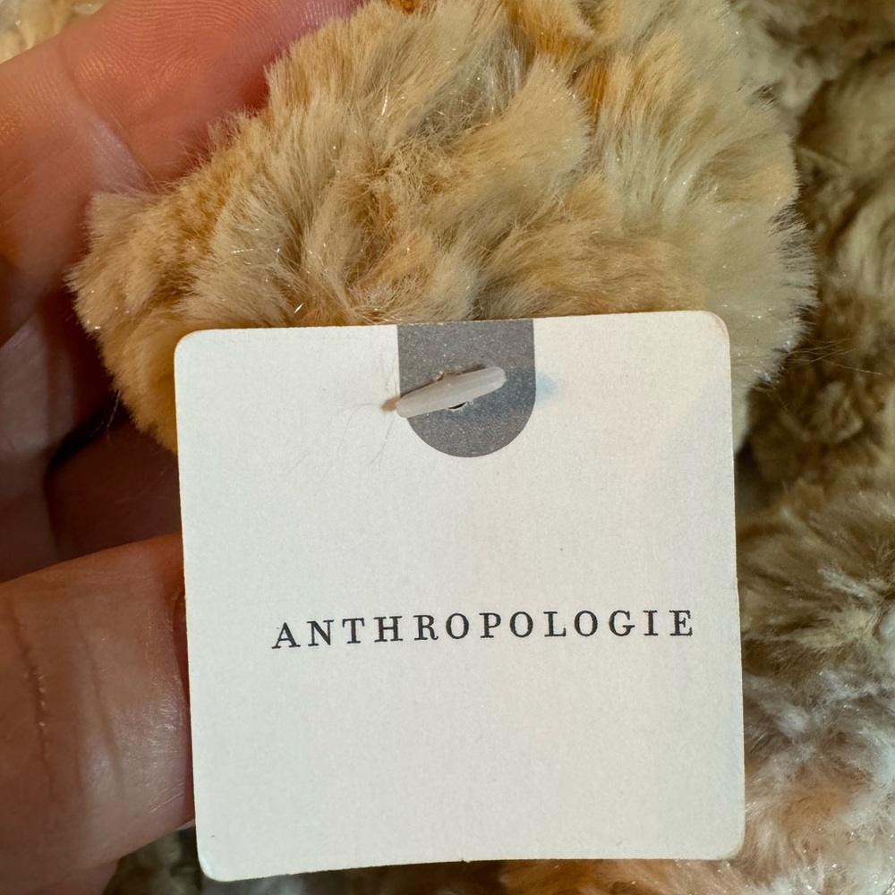 Anthropologie Brown and Cream Plush Lion - Picture 2 of 5